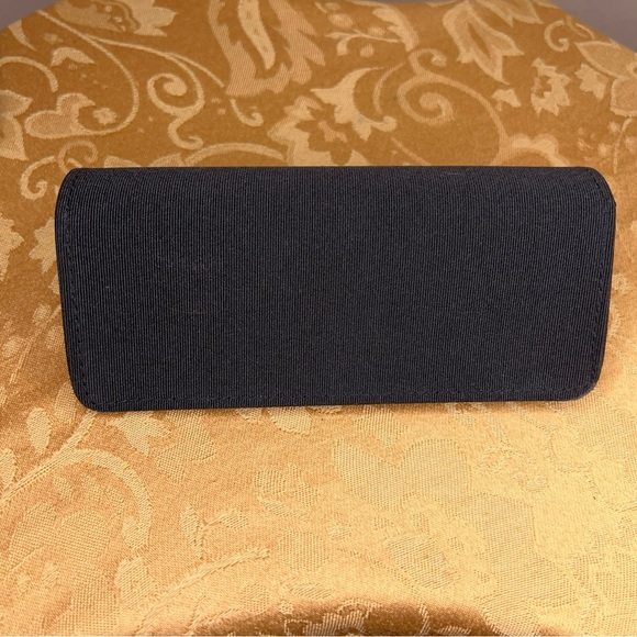 Dolce & Gabbana Black Velour Lined Semi Hard Eyeglass Case Button Closure - Picture 4 of 6